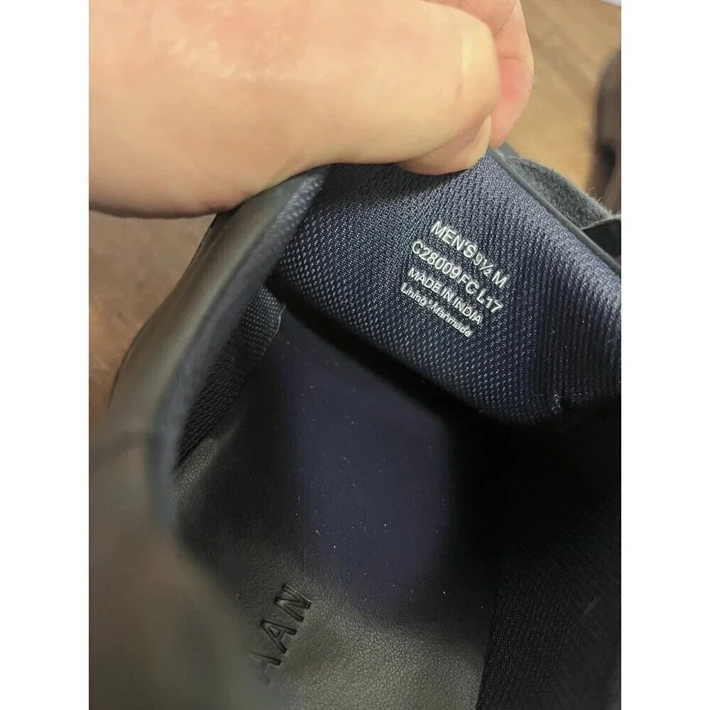 COLE HAAN Shapley Navy Blue Leather Oxford Sneaker Size 9.5 M